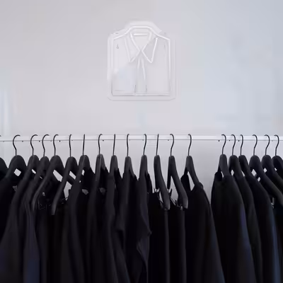 چراغ دیواری نئون دیزاین طرح Men-Clothes_WHT