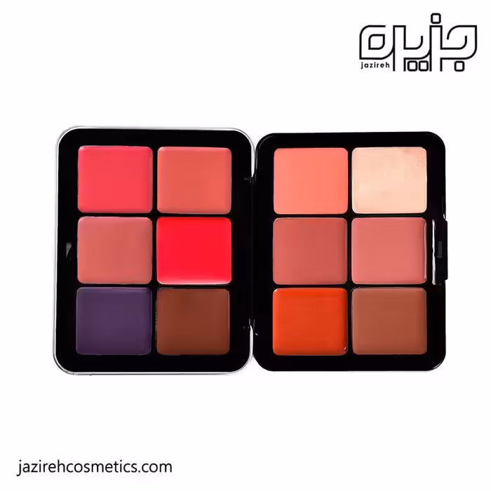 پالت رژلب و رژگونه 12 رنگ مای میکاپ استوری My Makeup Story
