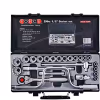 جعبه بکس 1/2 اینچ درایو 24 پارچه 12 پر  فورس مدل 4245M-9