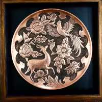 بشقاب قلمزنی مسی کد 102048