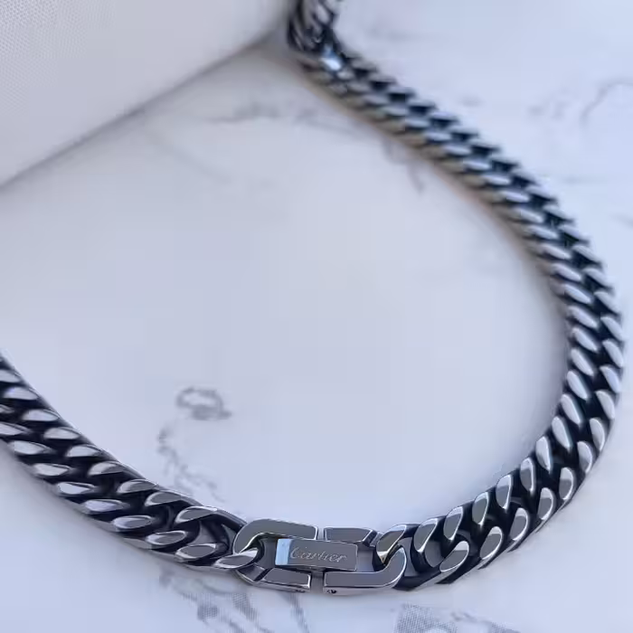 زنجیر سیاه قلم قفل کتابی 8 میل براق 60 سانتی