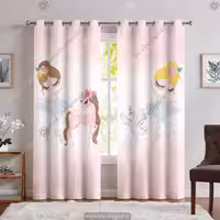پرده پانچ طرح عروسکی پرنسسی PK-6643