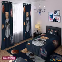 ست اتاق خواب پسرانه طرح تدی فضانورد کد BD1368