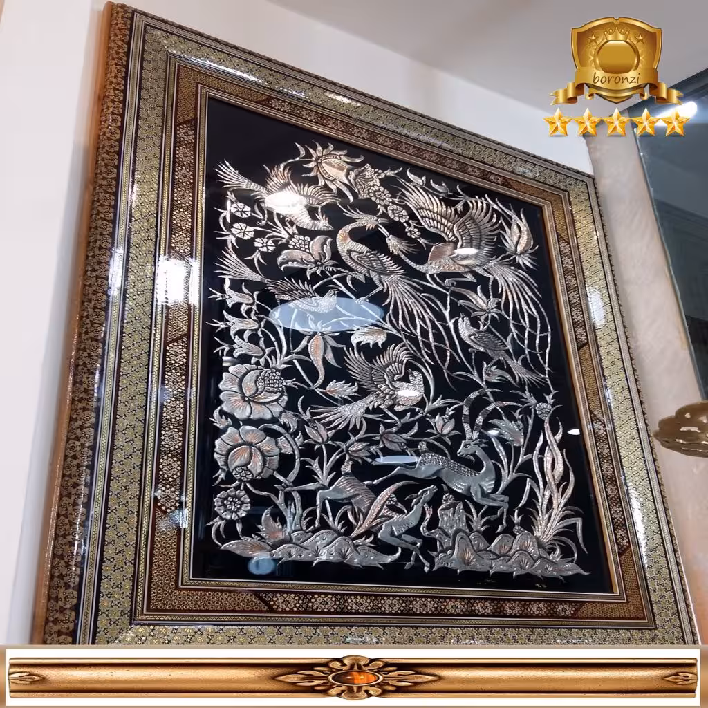 قاب خاتم ترنج پلاک مسی قلم زنی حجمی کد 297