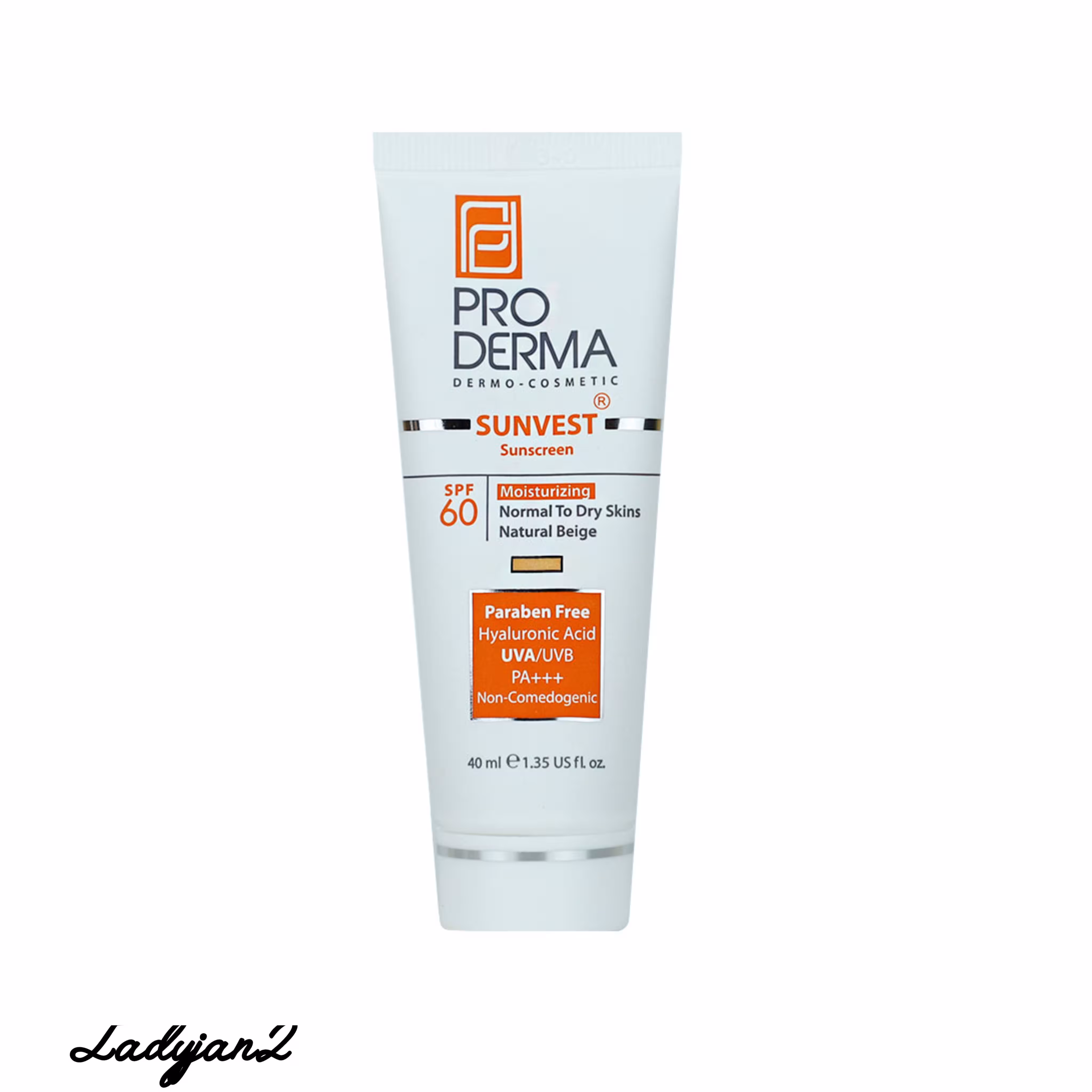 کرم ضد آفتاب پرودرما بژ طبیعی SPF 60 برای پوست نرمال تا خشک