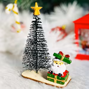 کاج مینیاتوری با کادو بابانوئل 12 سانت کد 379