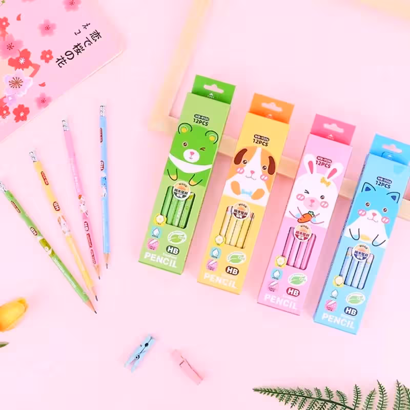 مداد سیاه پاکن دار طرح حیوانات