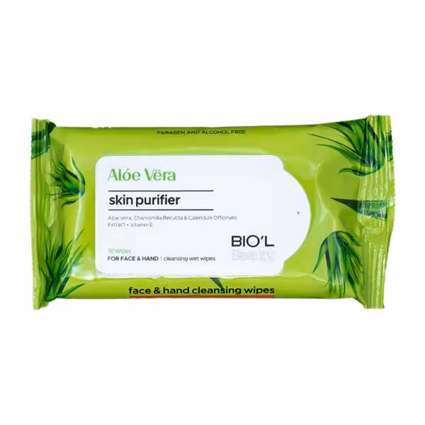 دستمال مرطوب بیول Aloe Vera مناسب انواع پوست بسته 10 عددی