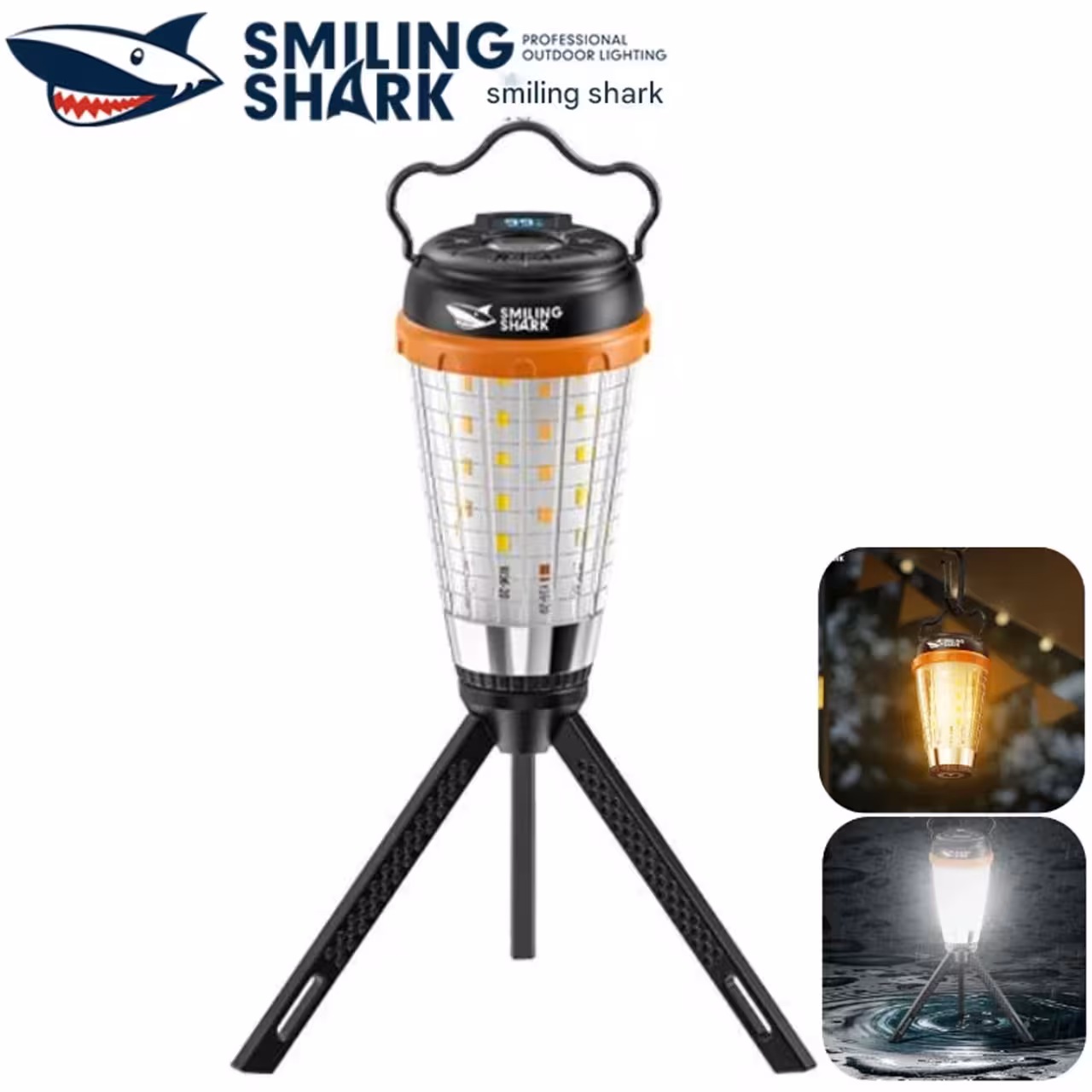 لامپ شارژی و چراغ کمپینگ مغناطیسی 5 حالته اسمایلینگ‌شارک مدل LY8305