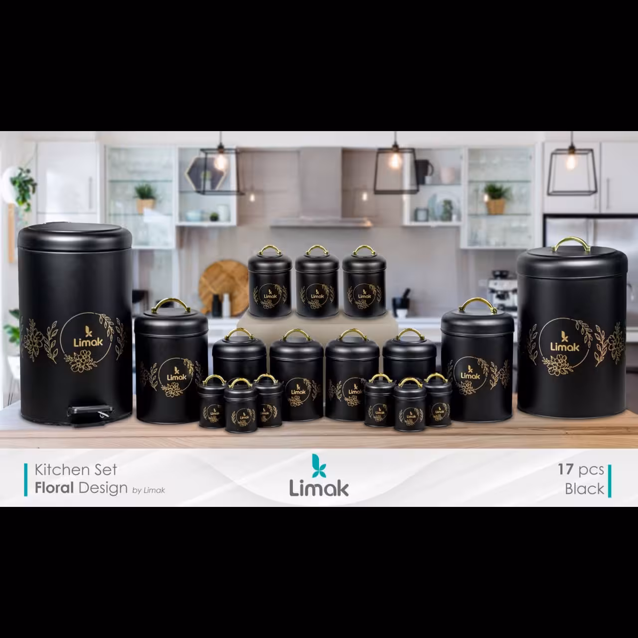 سرویس آشپزخانه (اورانوس) 17پارچه لیماک موجود در6 طرح و4رنگ مناسب برای جهیزیه (طرح فلورا) (پس کرایه)