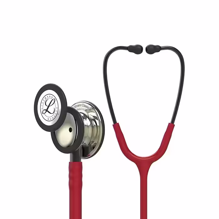گوشی پزشکی لیتمن مدل کلاسیک 3 رنگ زرشکی شامپاینی 5864 | Littmann Classic iii 5864