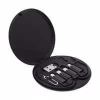 کابل دو سر تایپ سی – لایتنینگ – USB – micro USB جی بی کیو مدل MAD-01 طول 0.23 متر