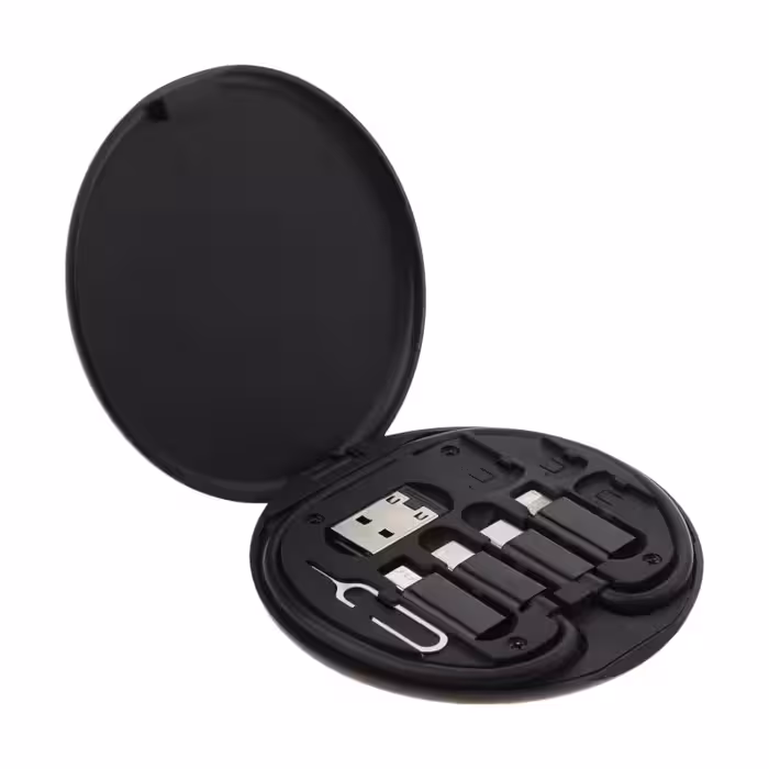 کابل دو سر تایپ سی – لایتنینگ – USB – micro USB جی بی کیو مدل MAD-01 طول 0.23 متر