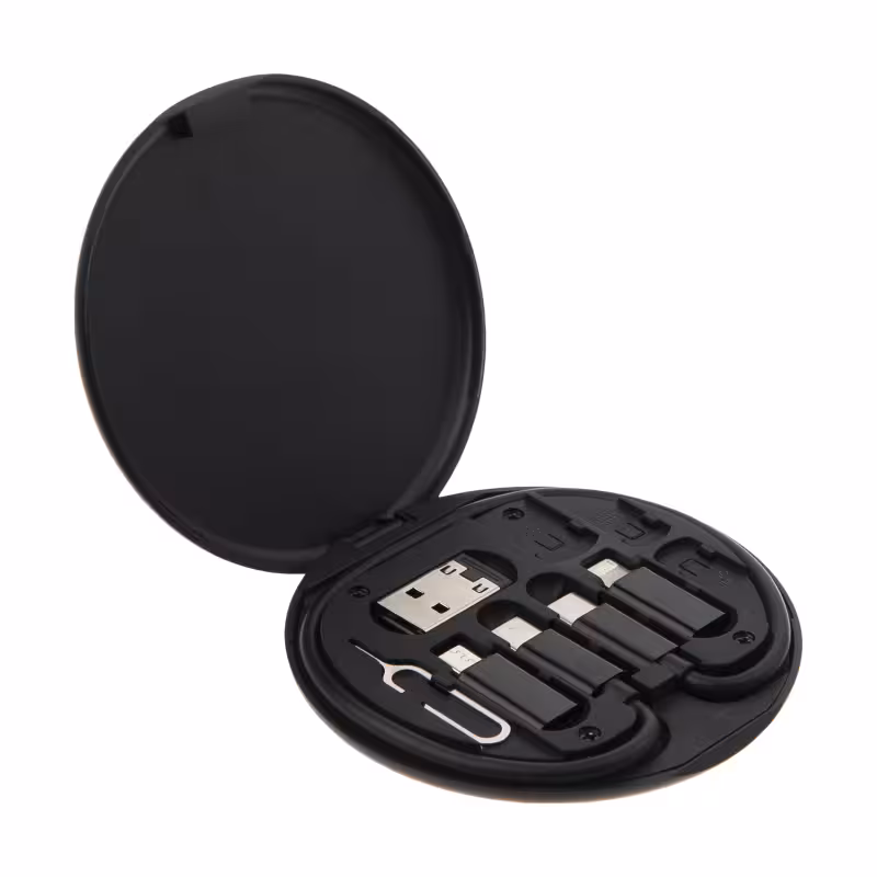 کابل دو سر تایپ سی – لایتنینگ – USB – micro USB جی بی کیو مدل MAD-01 طول 0.23 متر