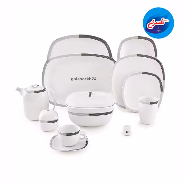 سرویس چینی 98 پارچه زرین طرح وگاس (طلایی)