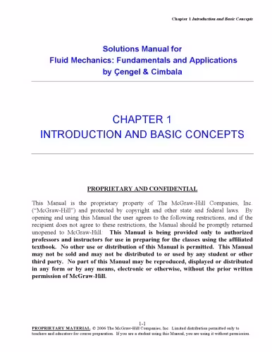 خرید و دانلود نسخه کامل کتاب Fluid Mechanics: Fundamentals and Applications - Instructor’s solution manual