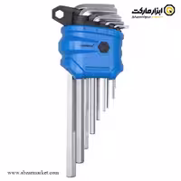 آچار آلن شش گوش هاربر کارتی کوتاه 9 عددی مدل H9A-LM