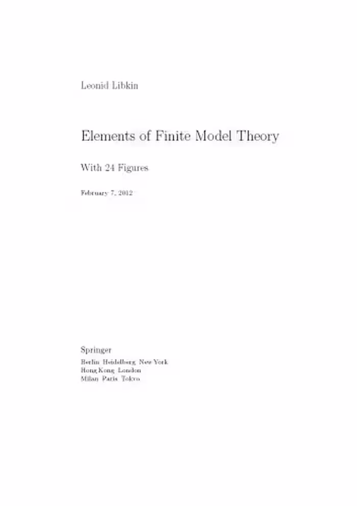 خرید و دانلود نسخه کامل کتاب Elements of Finite Model Theory