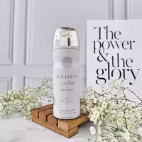 اسپری بدن ضد تعریق صاحب اینتنس(سفید) ارض الزعفران اصل | Saheb Intense Ard Al Zaafaran Body Spray حجم 200 میل(اورجینال)