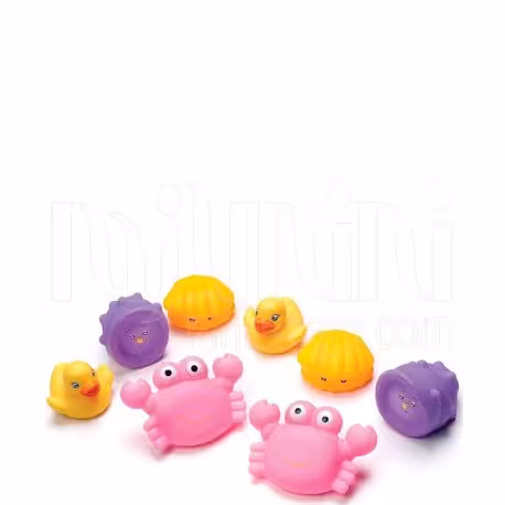 پلی گرو - پوپت حمام آب پران حیوانات صورتی Playgro