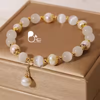 دستبند سنگ و مروارید