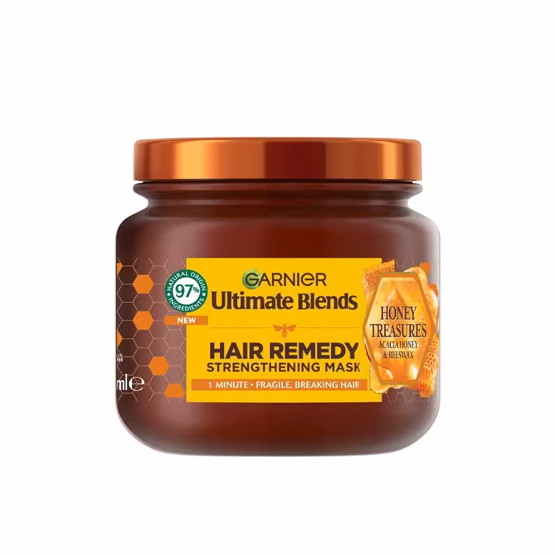 ماسک مو کاسه ای سری Hair Remedy مدل Honey Treasures گارنیر 340 میل