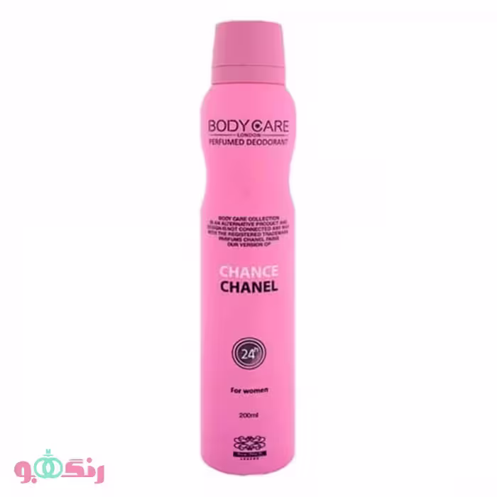 اسپری خوشبو کننده بدن زنانه بادی کر | Body care مدل چنس چنل 200 میلی لیتر