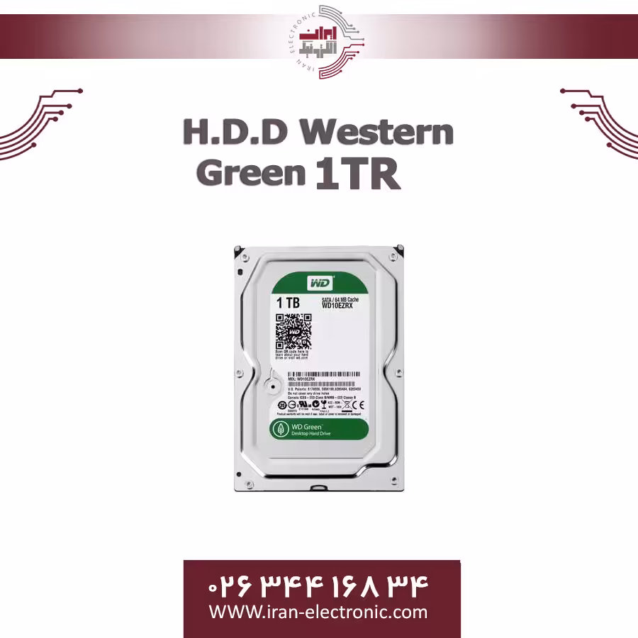 هارددیسک وسترن سبز 1ترابایت H.D.D Western Green 1TR