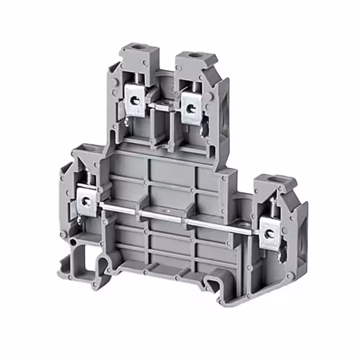 ترمینال ریلی سری پیچی دو طبقه (دیود و مقاومت) سایز 4 (بسته 50 عددی)