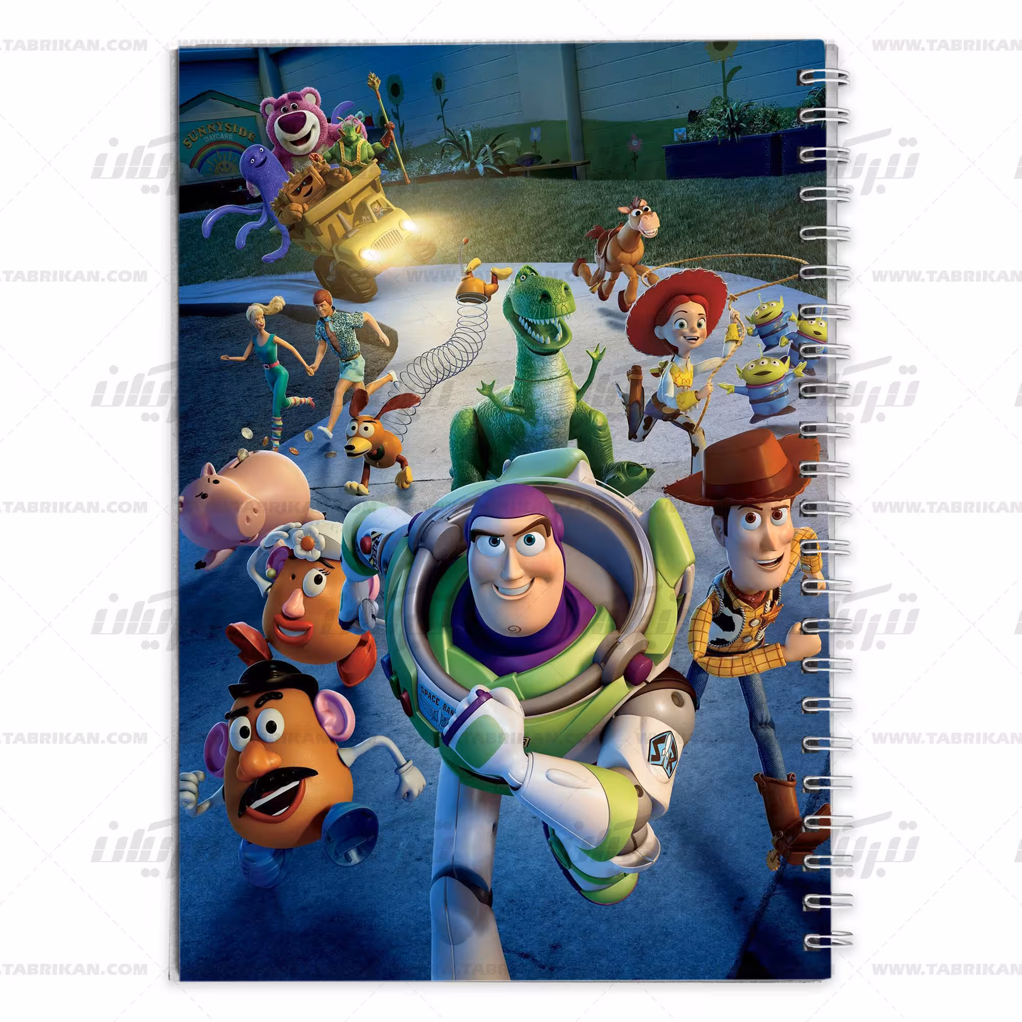 دفتر مشق کارتون داستان اسباب بازی ها