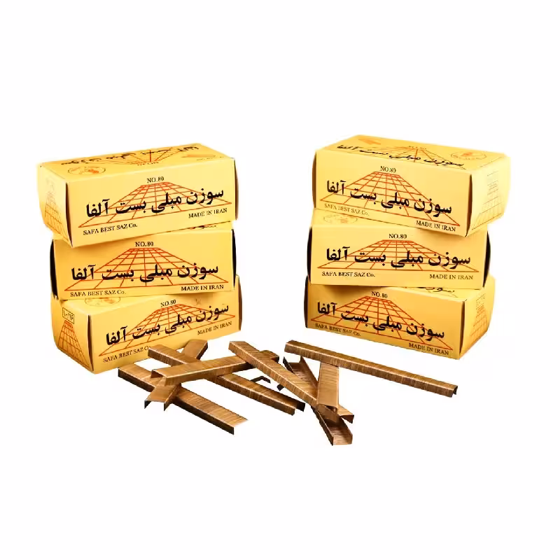 سوزن منگنه مبلی بست آلفا سایز 80/14 بسته 3000 عددی