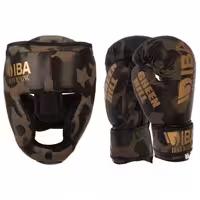 ست دستکش و کلاه فک دار گرین هیل super aiba army