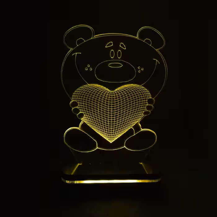 چراغ خواب طرح خرس و قلب سان لیزر