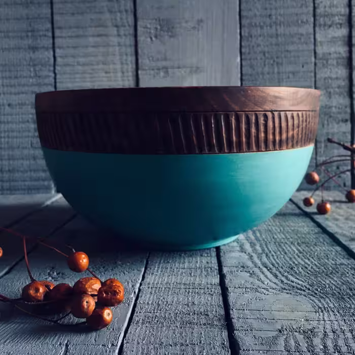 کاسه چوبی رنگی کد 289