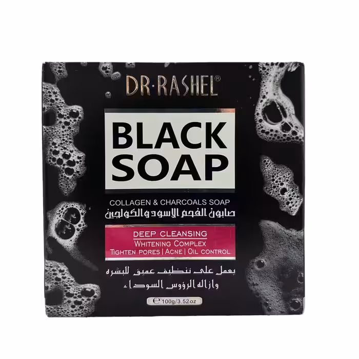 صابون ضدجوش و کلاژن ساز ذغال دکترراشل100 گرمی