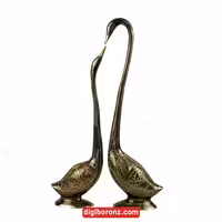 مجسمه برنجی برنزی مدل درنا جفتی سایز 10 اینچ