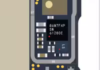 آی سی افزایش دهنده ولتاژ آیفون ایکس اس مکس | (U3100)(IC DC To DC Converter iPhone XS Max (SN61280E