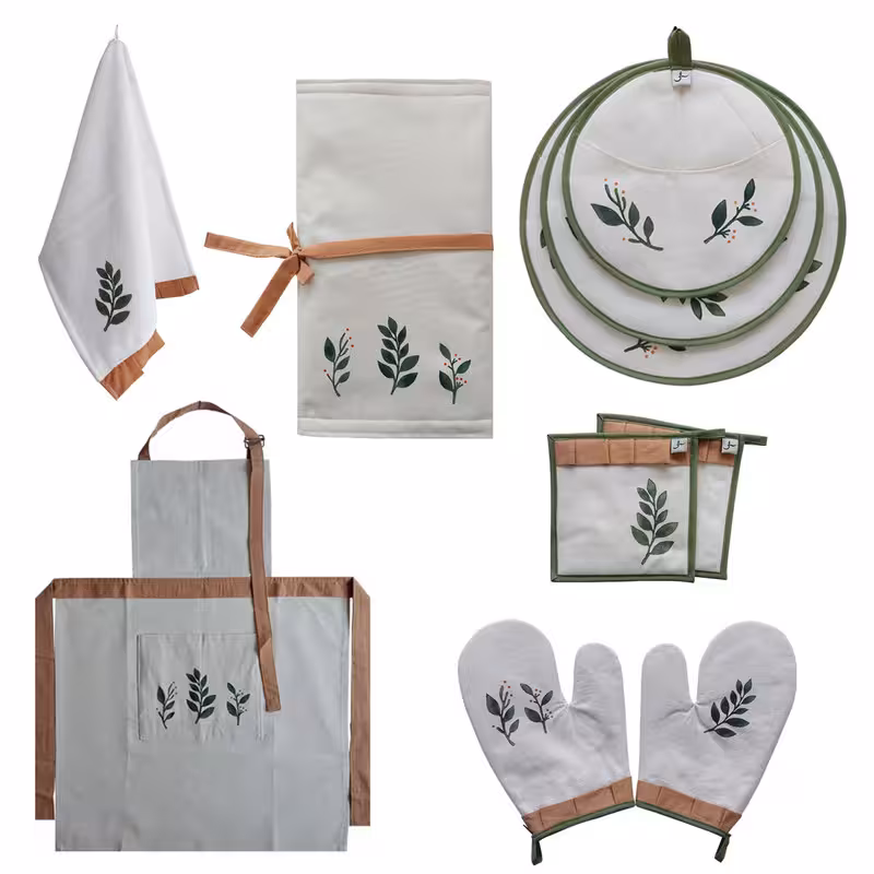 سرویس آشپرخانه 10 تکه مدل زیتونی | کالا مکس