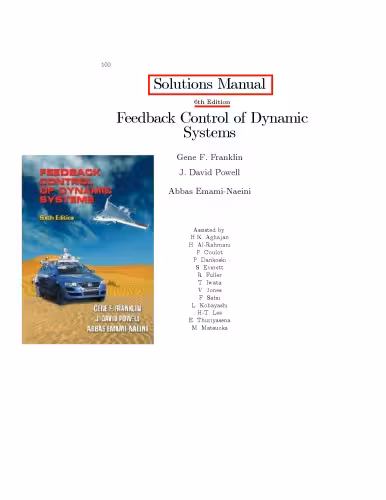 خرید و دانلود نسخه کامل کتاب Feedback control of dynamic systems [Solutions manual]