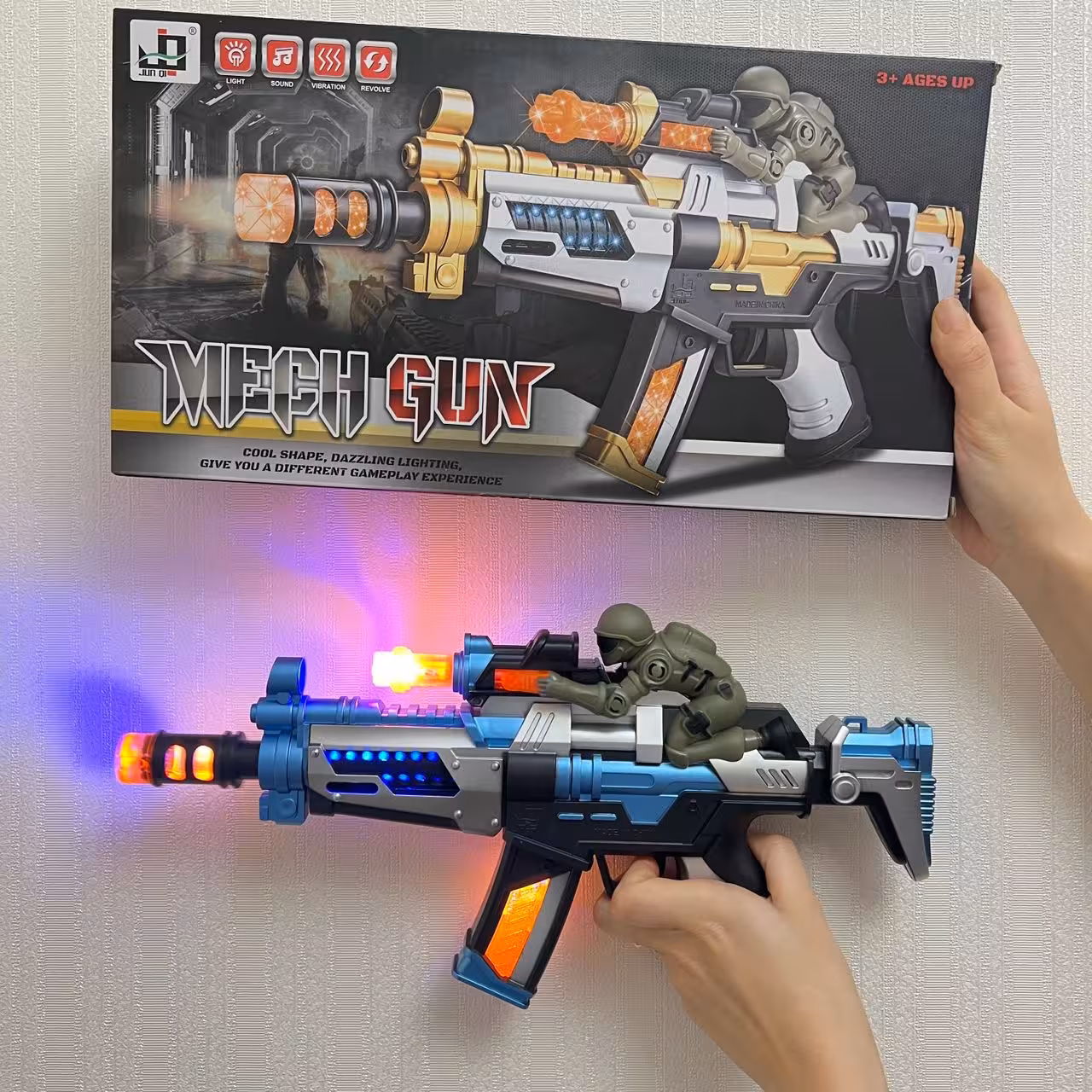 تفنگ موزیکال چراغدار سرباز دار کد JQ3011A