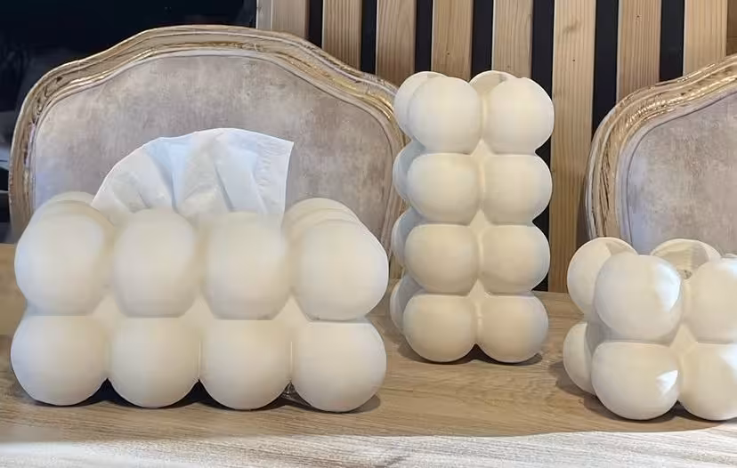 ست توپی جابراشی،گلدان،جادستمال کاغذی کدکالا 630