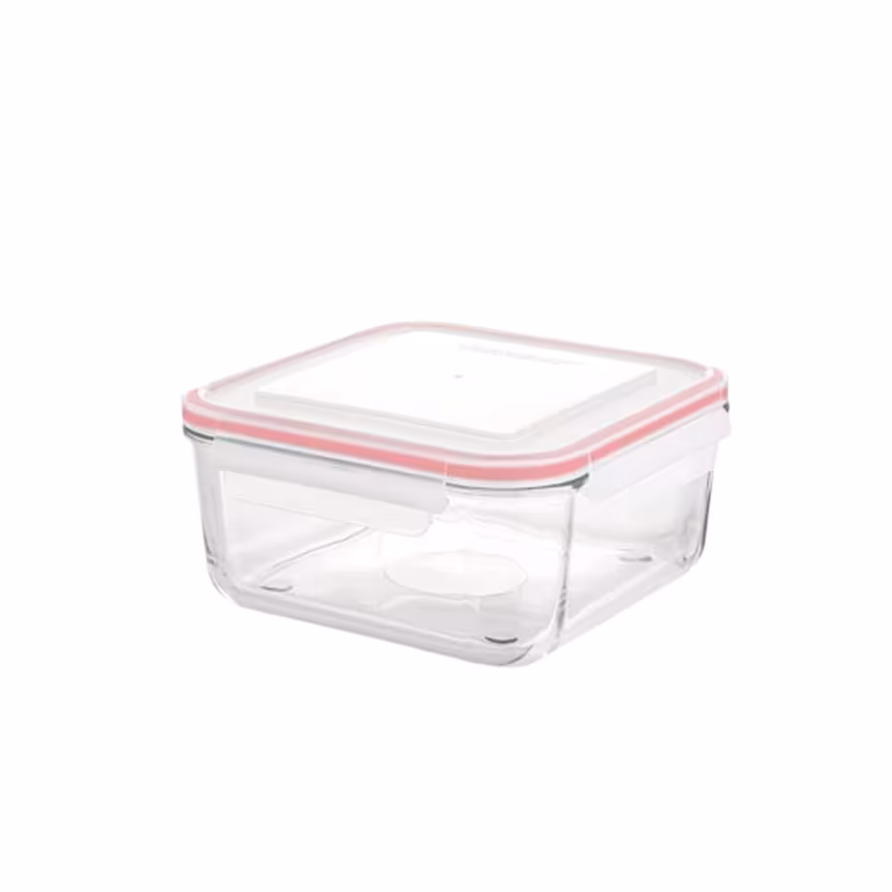 ظرف نگهدارنده شیشه ای مربع 2.3 لیتر