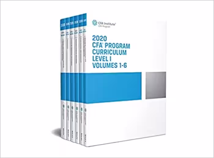خرید و دانلود نسخه کامل کتاب CFA Program Curriculum 2020 Level I Volumes 1-6 Box Set (CFA Curriculum 2020) - Orginal Pdf