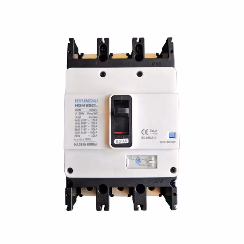 کلید اتوماتیک 250 آمپر هیوندا حرارتی (قابل تنظیم) HGM250E-F