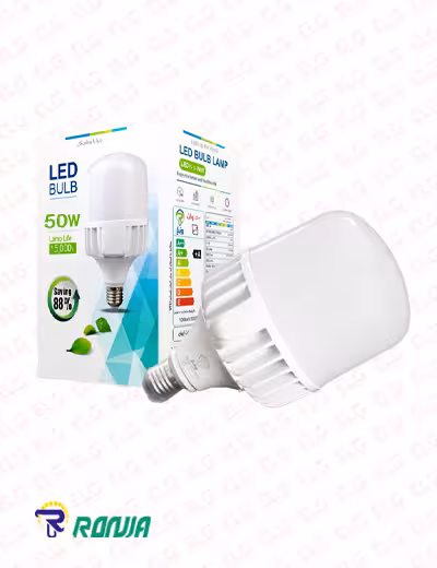 لامپ LED حبابی استوانه ای بدنه آلومینیومی 50 وات رونیا