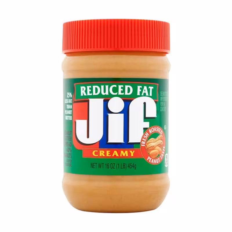 کره بادام زمینی 454 گرم کم چرب کرمی جیف JIF