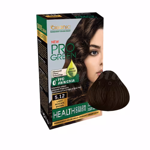 کیت رنگ موی بدون آمونیاک کلینیک کیندی Cleanic شماره5.12