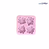 قالب گل رز برگدار 4تایی 8.5*8.5سانت