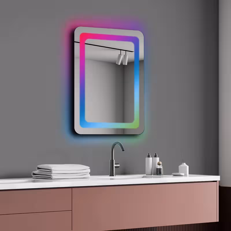 آینه بک لایت دلفین مدل RGB-6050-R-marj