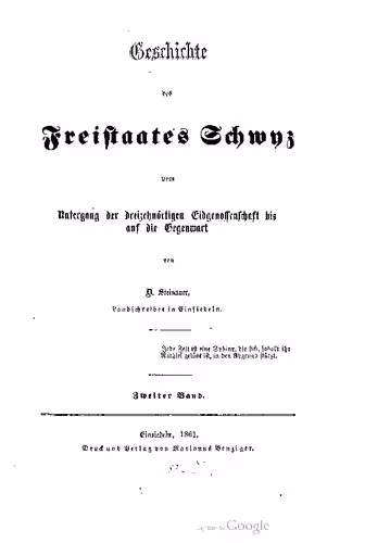 خرید و دانلود نسخه کامل کتاب Geschichte des Freistaates Schwyz vom Untergang der dreizehnjährigen Eidgenossenschaft bis auf die Gegenwart